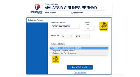 malaysia airlines installment plan